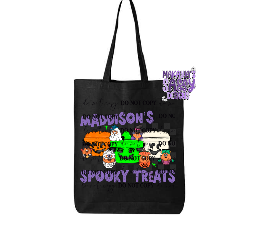Personalized Spooky Treats Tote