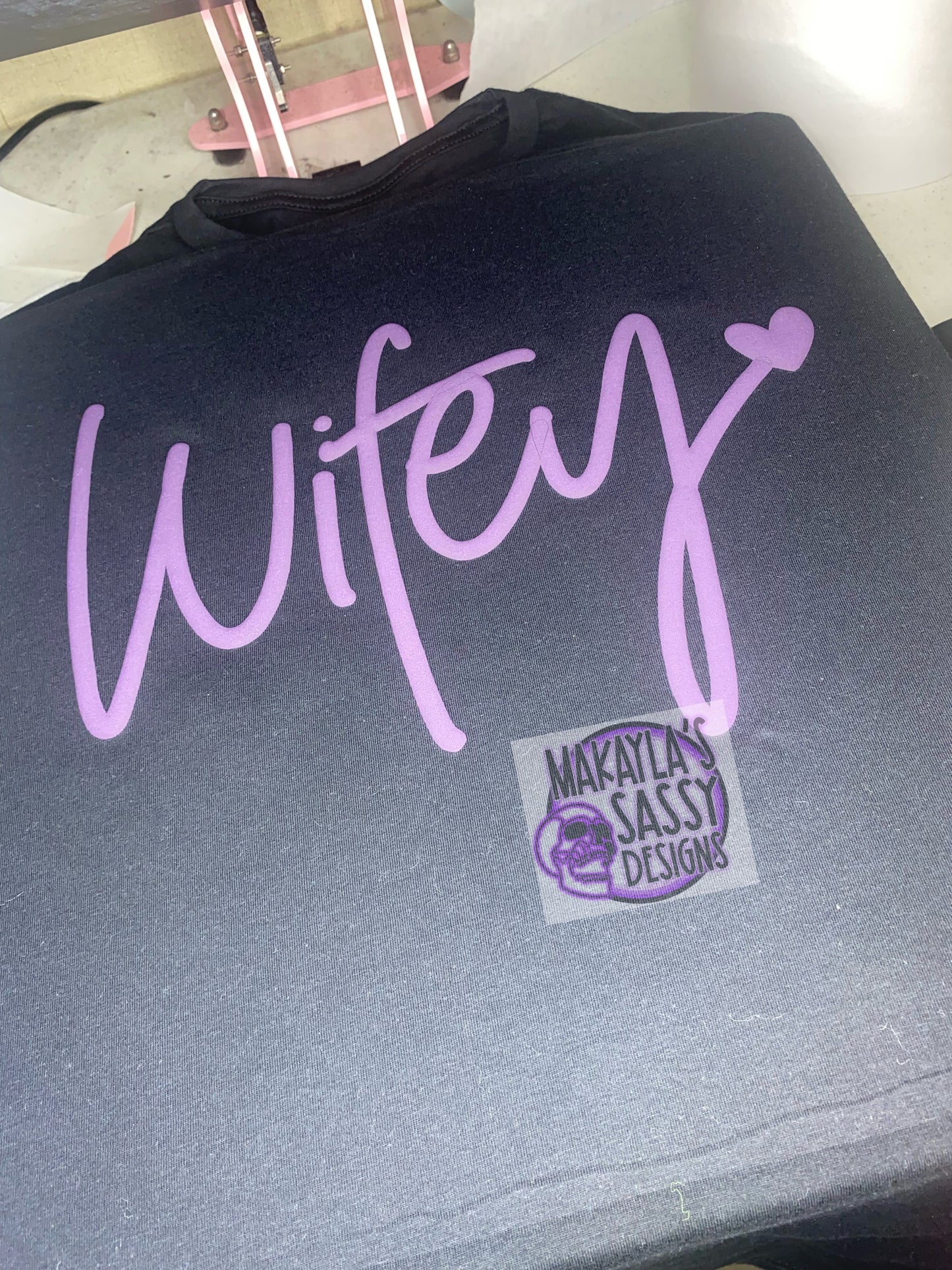 Purple puff wifey tee